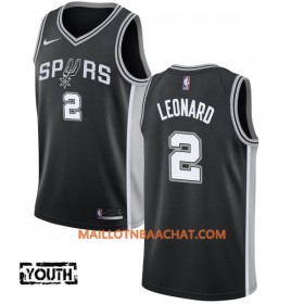 Maillot NBA San Antonio Spurs Kawhi Leonard 2 Nike 2017-18 Noir Swingman - Enfant